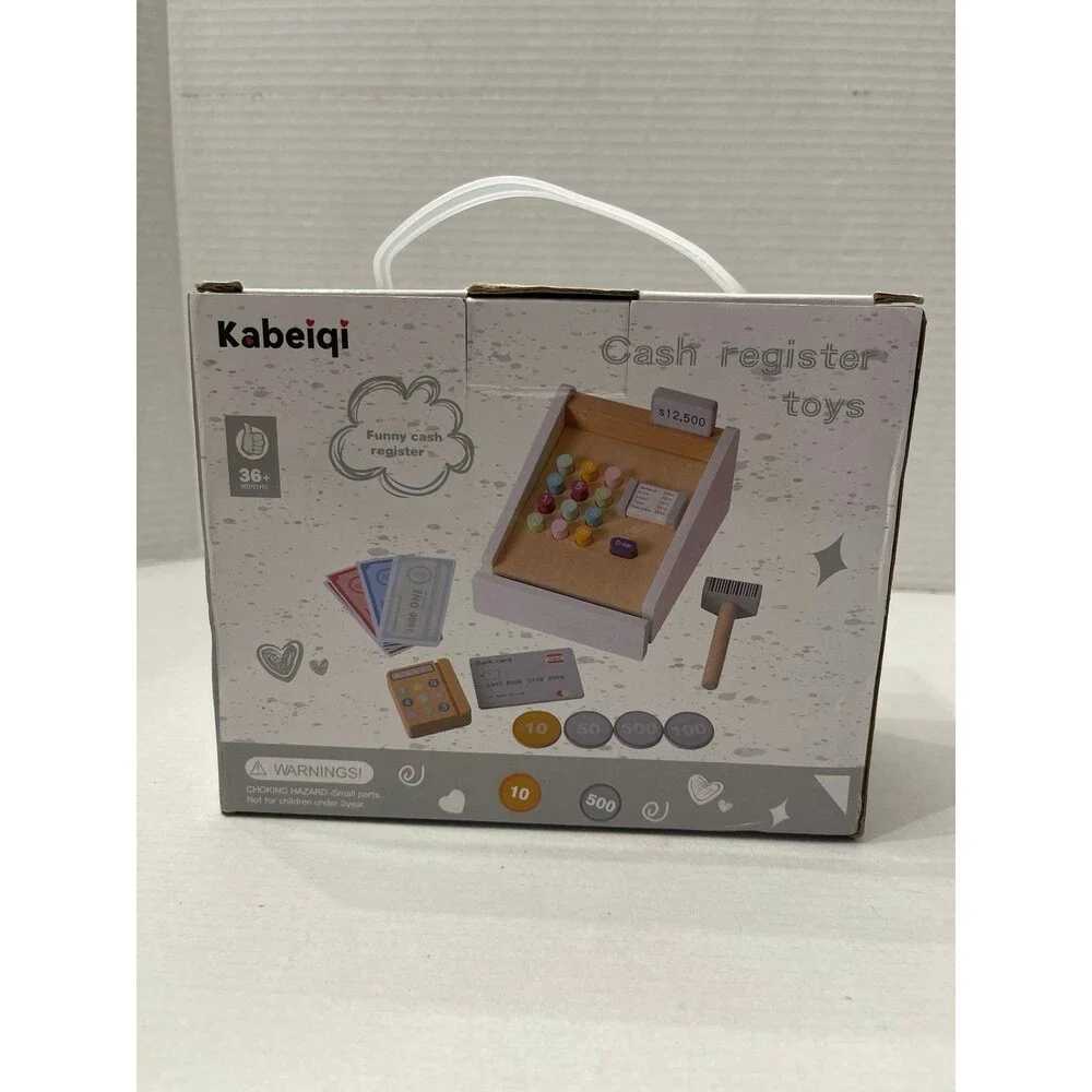 Kabeiqi Premium Wooden Supermarket Checkout Counter Toy New In Box